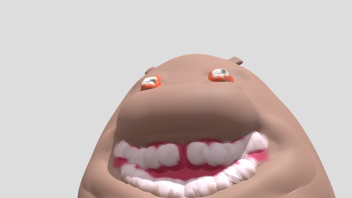 weird potato hippo hippopotamus 3D Model