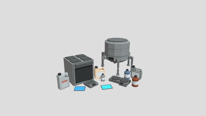 Drug Stuff LowPoly RFG 3D Model