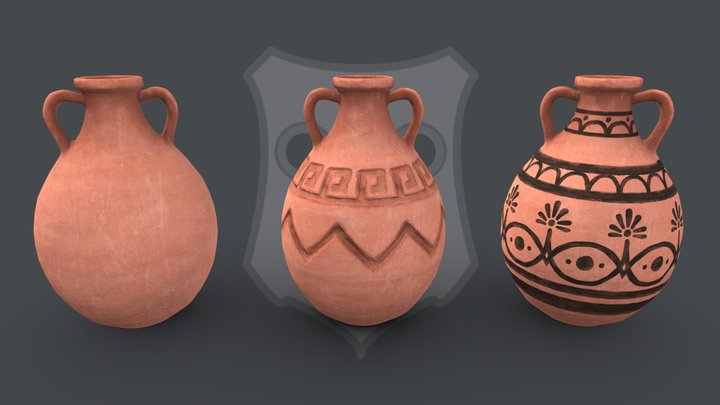 Pottery 4B Amphora 3D Model