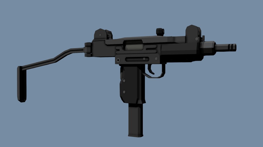 Low-Poly Mini Uzi