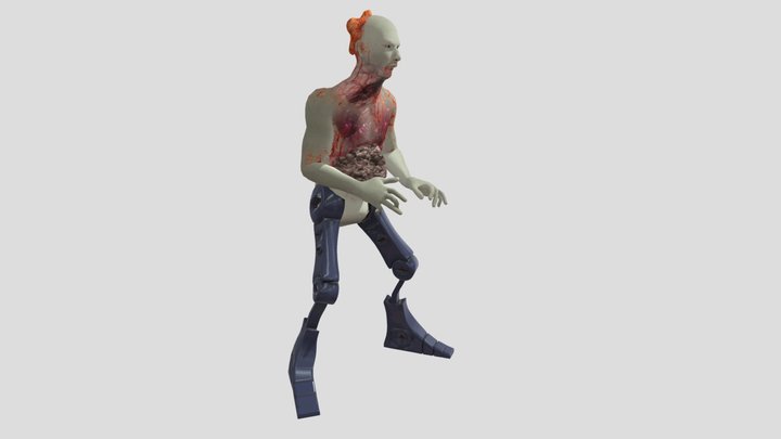 Zombie Enemy Mutant 3D Model