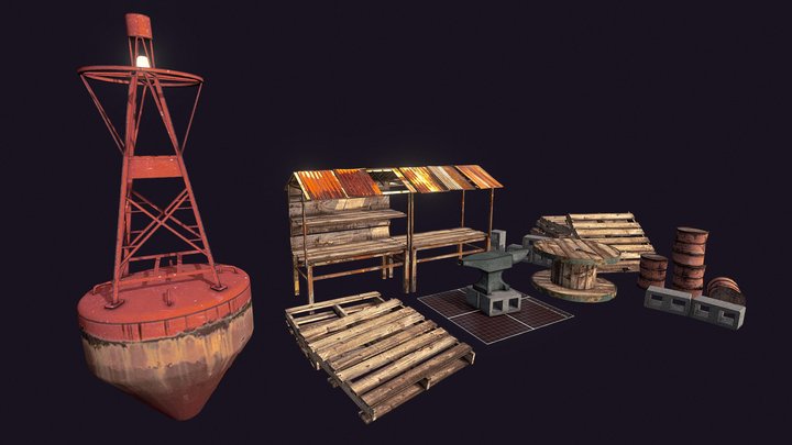 5_ Finished_ Props 3D Model