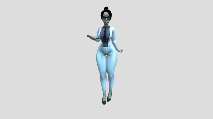 Anxious Scientist in the Lab 3D Model