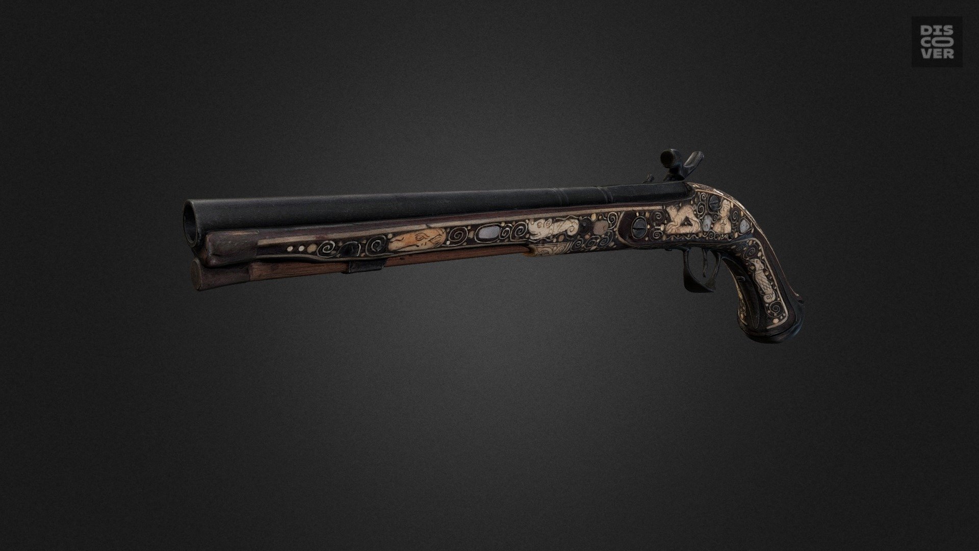 Пістоль капсульний - 3D model by eMuseum [4b5a747] - Sketchfab