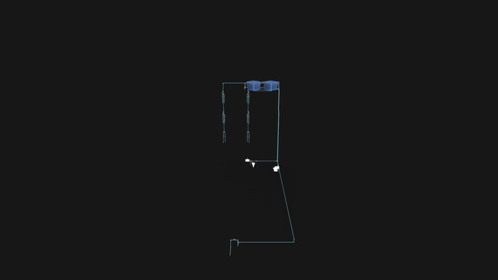 PROJETO HIDRÁULICO - UNIFAMILIAR 3D Model