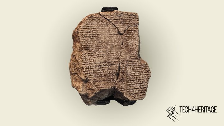 Fragment of Gilgamesh Epic tablet V 3D Model