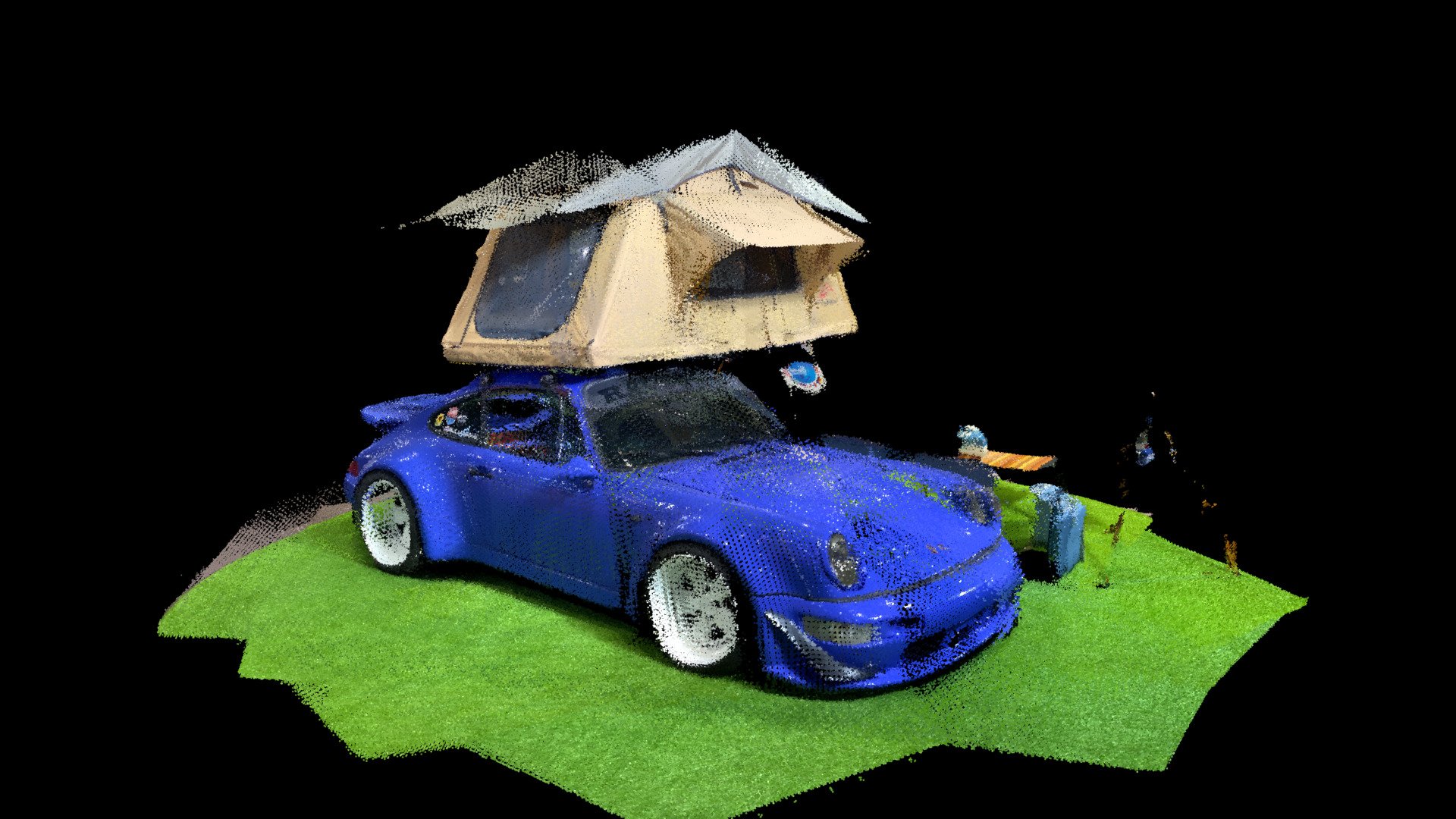 Porsche camping lidar scan