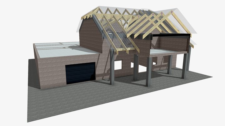 Open Rafter 3D Model