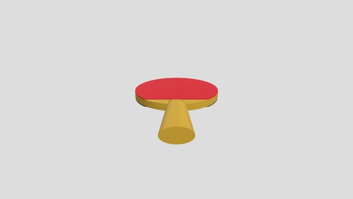 Table Tennis Bat 3D Model