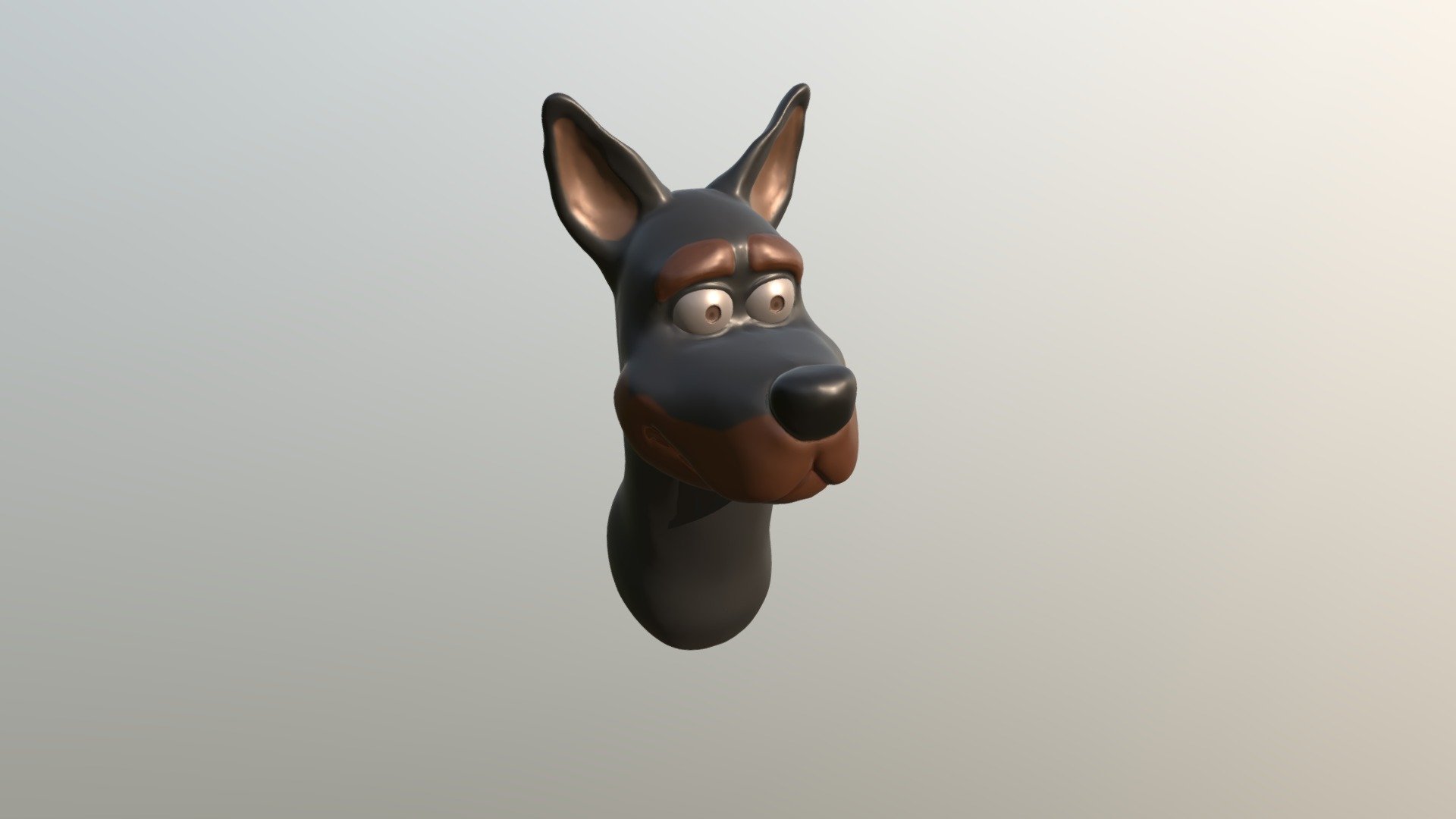 Minha primeira modelagem - Cabeça de cachorro