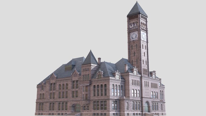Sioux Falls County Courthouse 3D Model