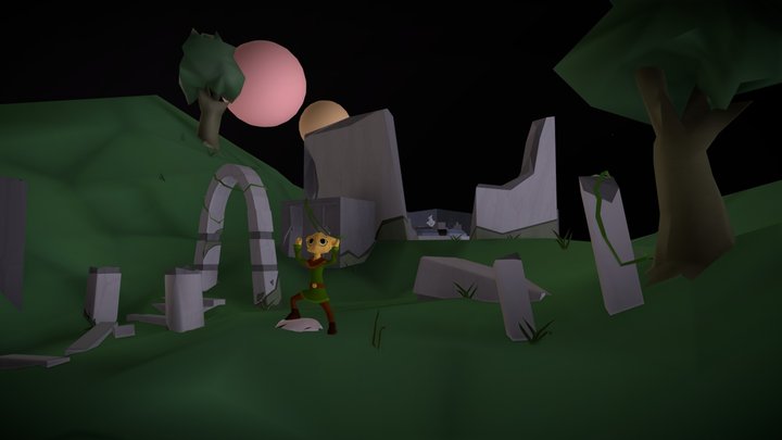 Prequel -or- Making a Cat Cry: Diorama Ruins 3D Model