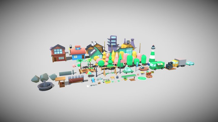 Lowpoly Game Asset 3D Model