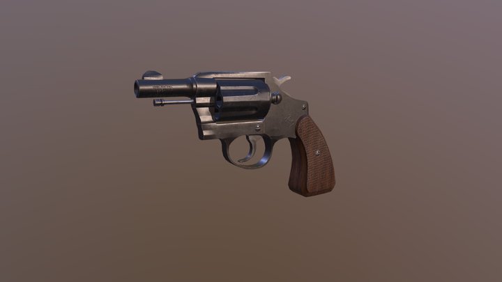 Colt Detective Gun 3D Model