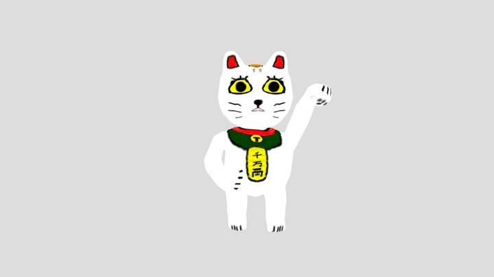 Cat figurine 3D Model