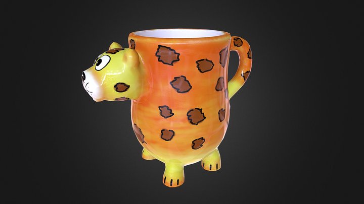Tiger Mug Low 3D Model
