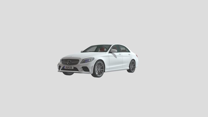 2018 Mercedes Benz C180 AMG Sedan Sport Line 3D Model