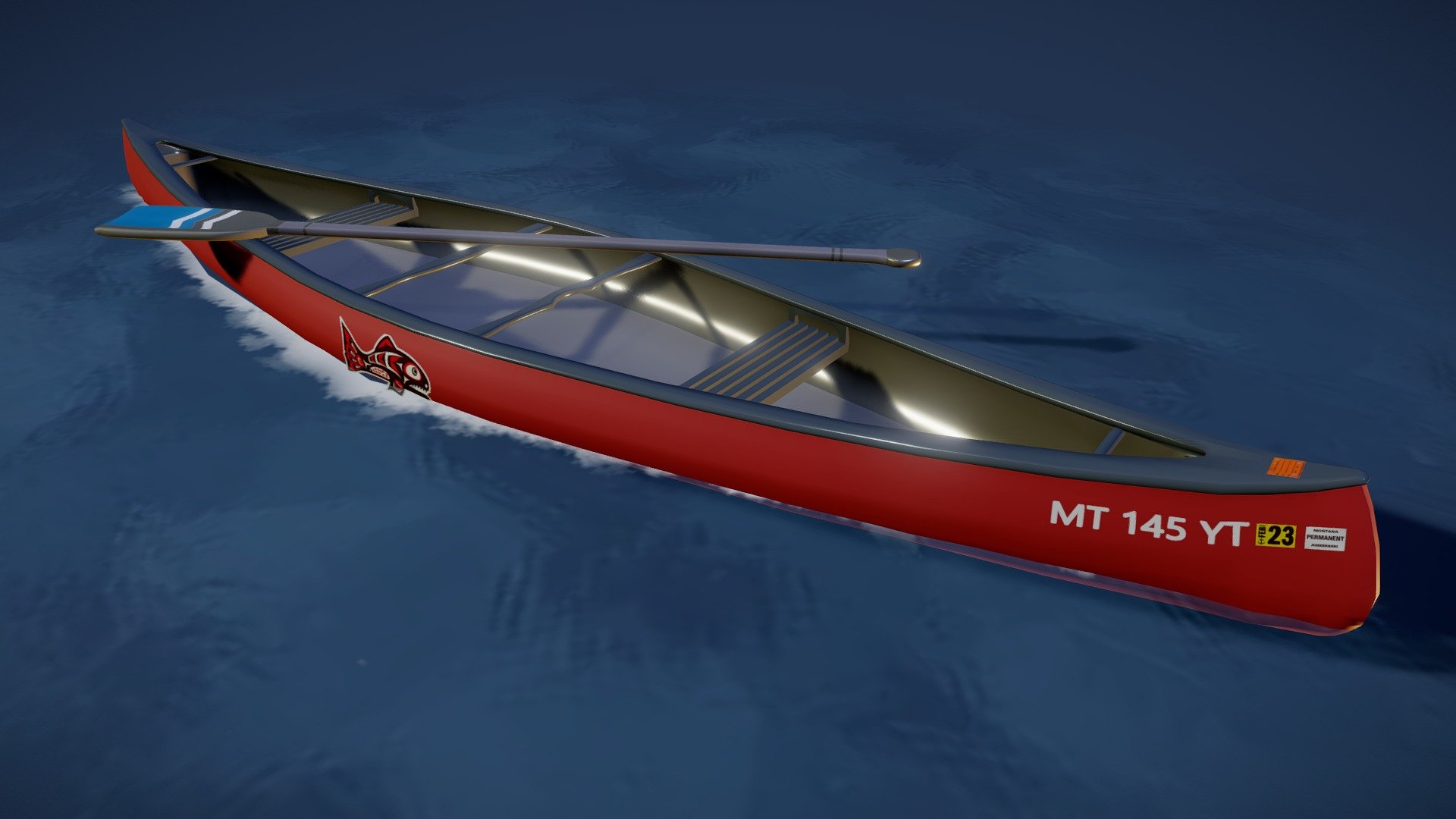 Canoe - Download Free 3D model by nickheitzman [4b618f5] - Sketchfab