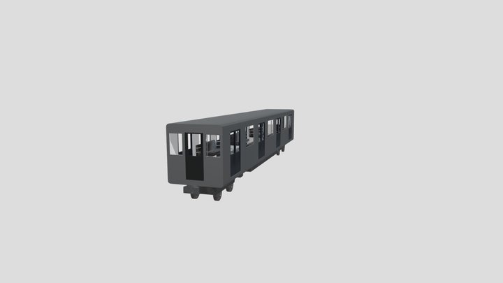 Stylized subway wagon 3D Model