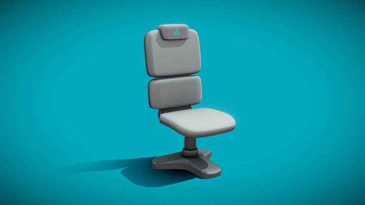 Stylised PBR Sci-Fi Chair 3D Model