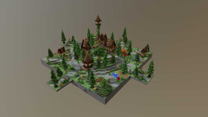 HCF Spawn ~ Village Theme 3D Model
