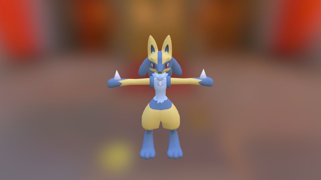 448 - Lucario - Download Free 3D model by banabana [4b66b8d] - Sketchfab