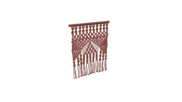 QUADRO MACRAME RUSTIC TIDELLI AGAVE CASA 3D Model