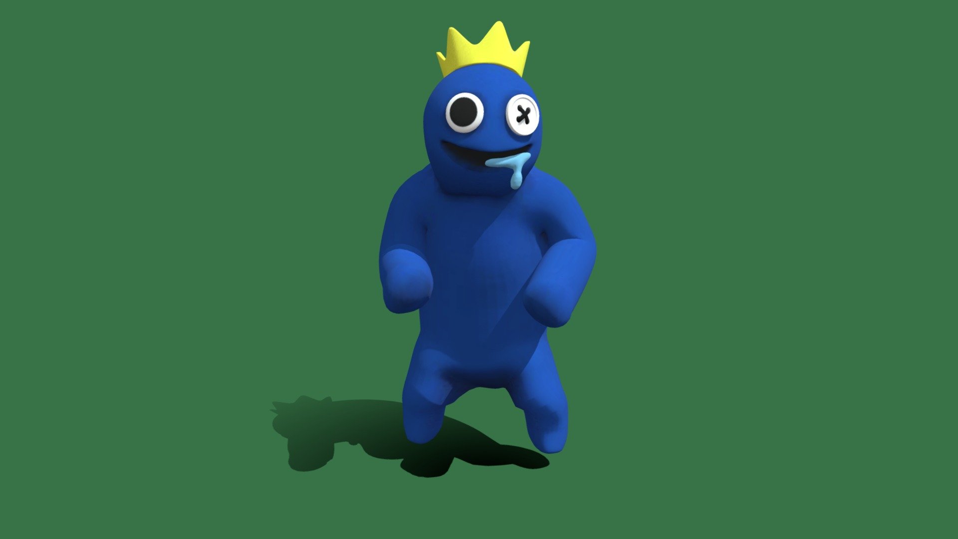 Blue from rainbow friends (rigged) - Download Free 3D model by yes