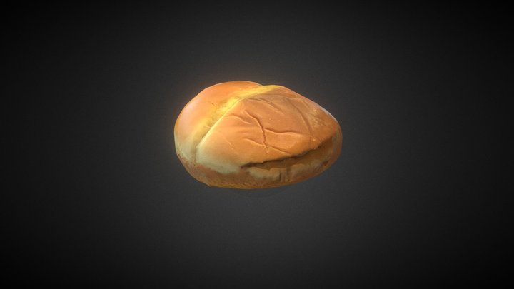 Bun, Brioche Hamburger_whole 3D Model