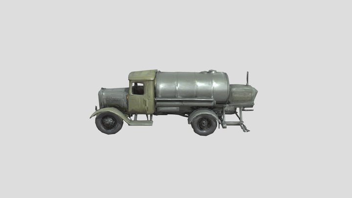 AGC "Komsomolets" asphalt distributor on YAG-4 3D Model