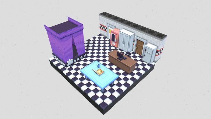 FNAF Minecraft Pizzeria Mini-Pack 3D Model
