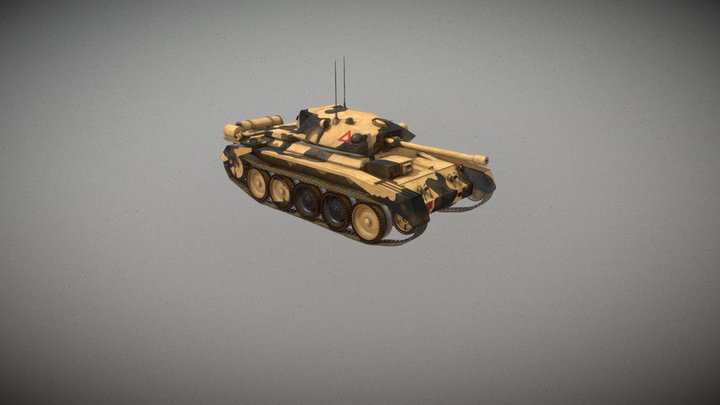 A15 CRUISER TANK MK VI CRUSADER 3D Model