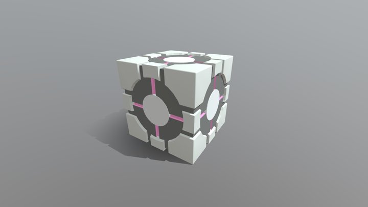 Companion Cube Asset 3D Model