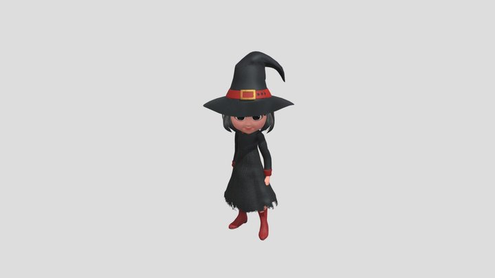 Keka, The Mischievous Little Witch 3D Model