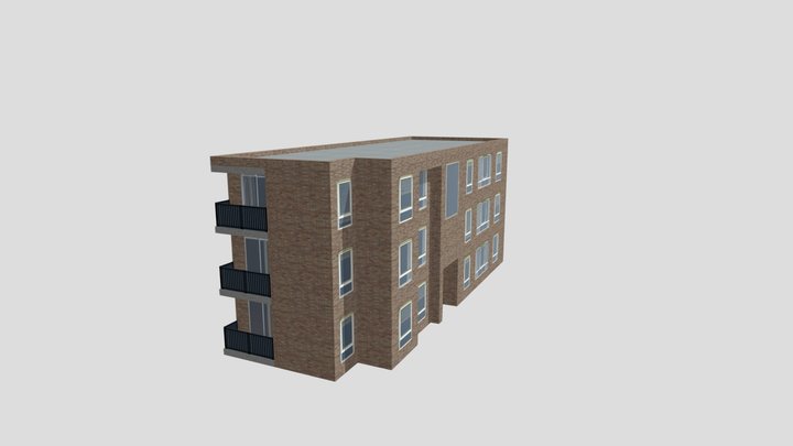 Davison Street Flats 2 - Flat Roof Brown B 3D Model