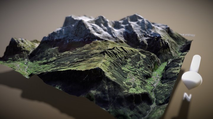 Jungfrau, Eiger 3D Model