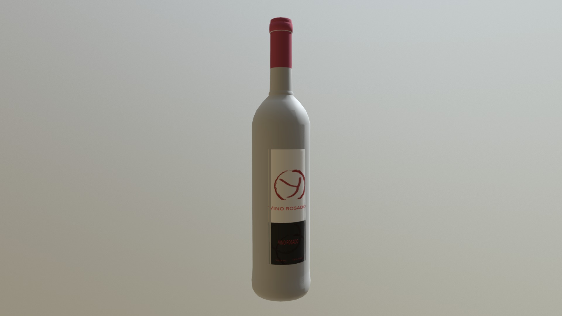 3D model Wine bottle - This is a 3D model of the Wine bottle. The 3D model is about a bottle of liquid.