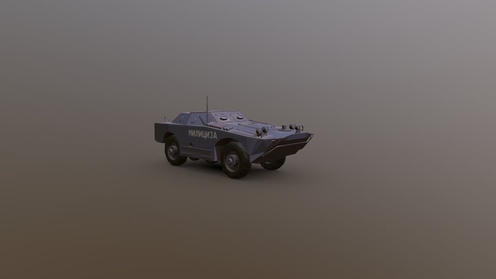 BRDM-1 Militia 3D Model