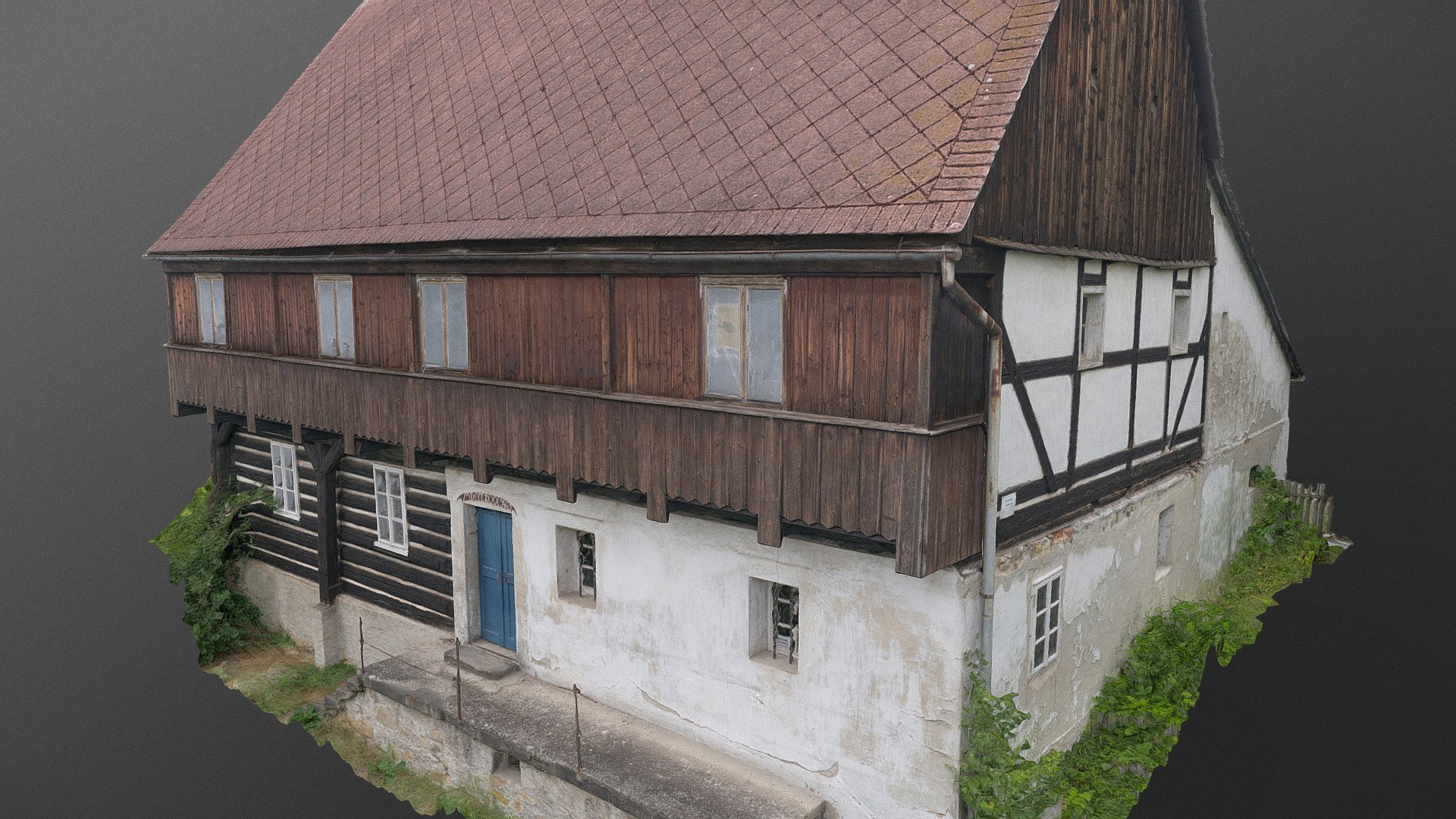 half-timbered-cottage-house-ruin-buy-royalty-free-3d-model-by