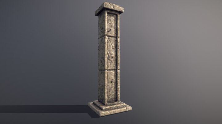 Stone Pillar 3D Model