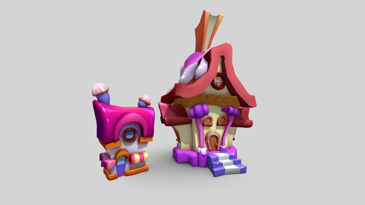 Candy Houses 3D Model