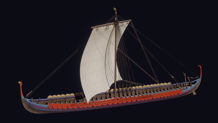 Viking Longship - Skuldelev 2 3D Model