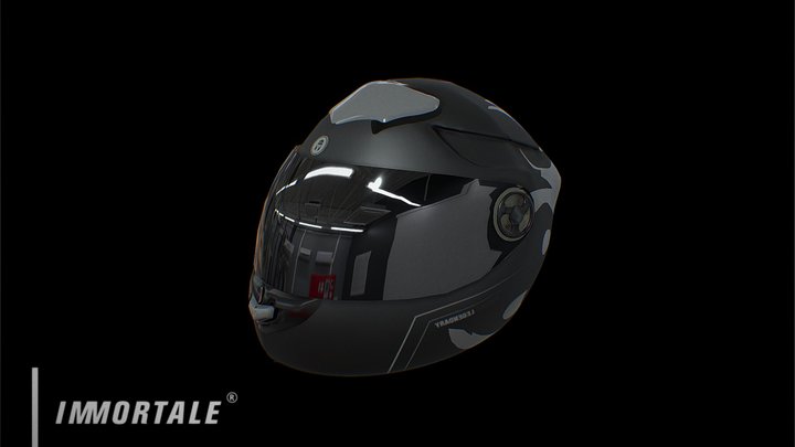 Helmet chiama Silver 3D Model