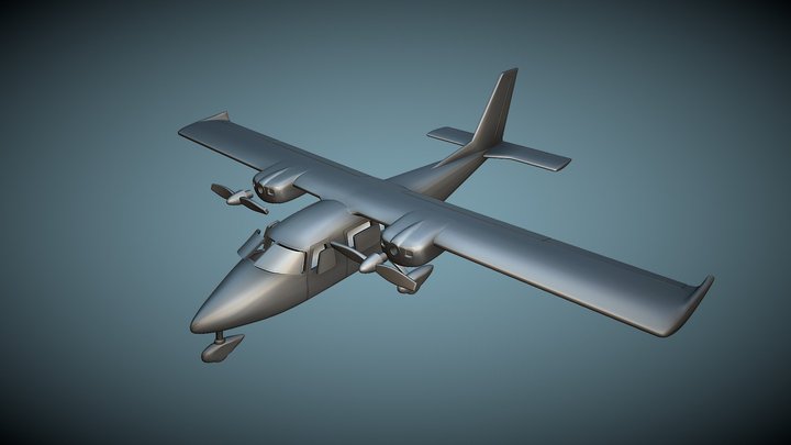 Partenavia P-68C Victor - 3D Printable Model 3D Model