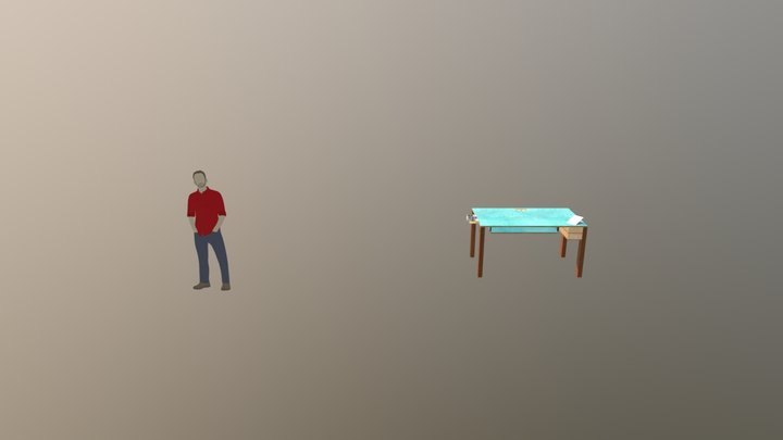 Desk3 Obj 3D Model