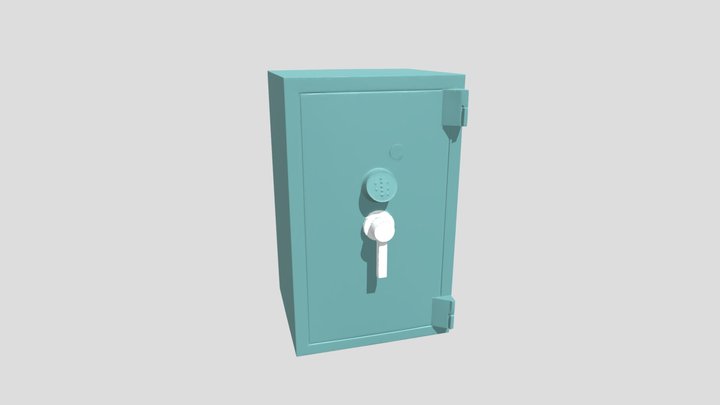 Modern Safe with lock 3D Model