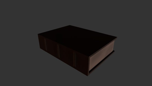 Low Poly Closed Book 3D Model