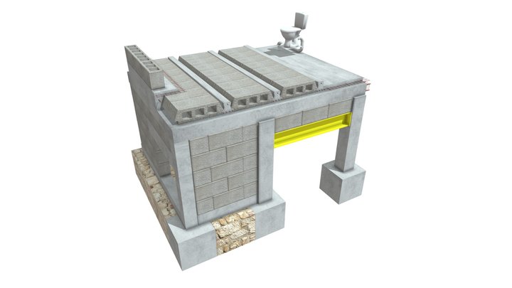 Losas de concreto 3D Model