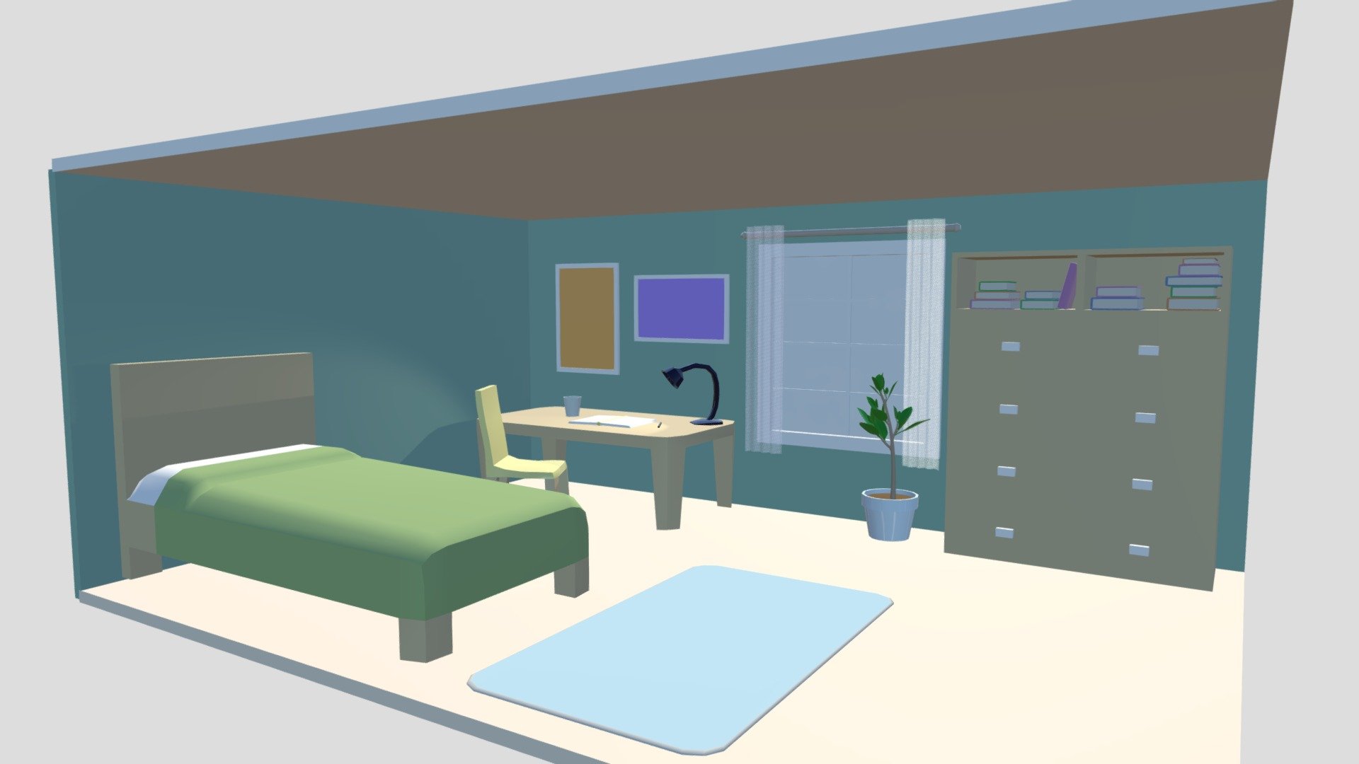 Bedroom Download Free 3d Model By Nasser3 [4b7d4f2] Sketchfab