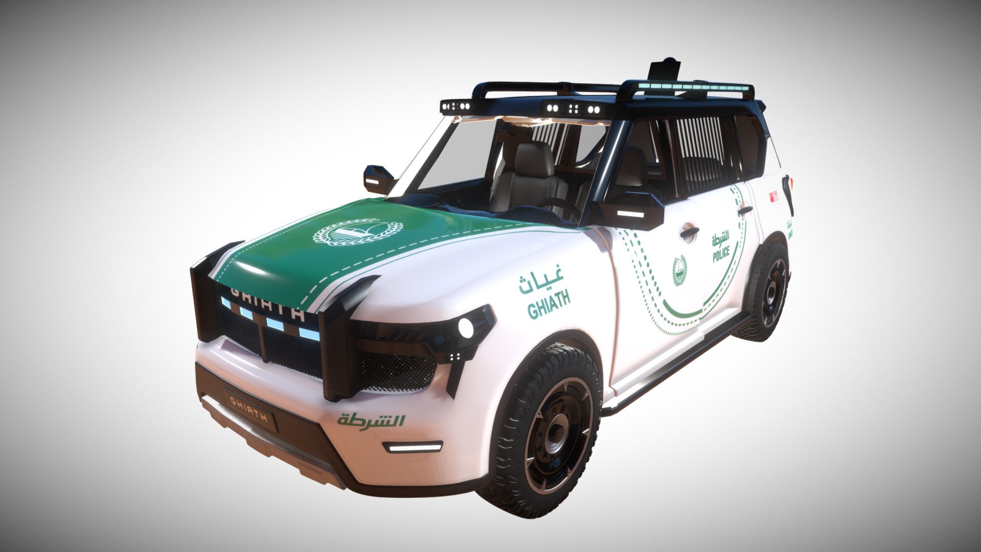 Dubai Police Car (GHIATH) - Buy Royalty Free 3D model by Ebers ...